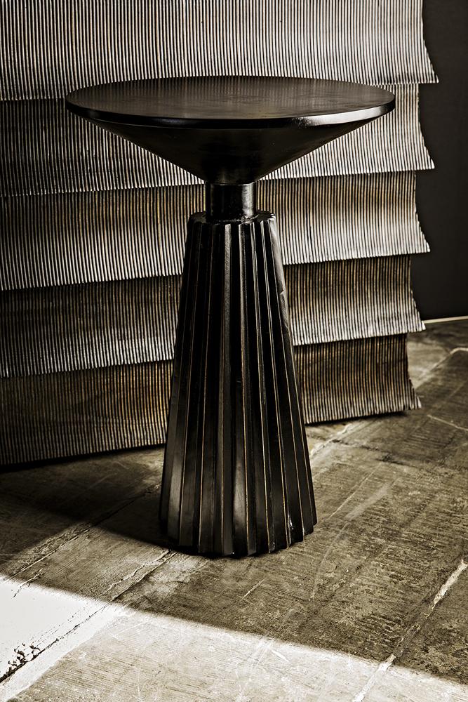 NOIR Orson Side Table Hand Rubbed Black