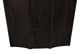 NOIR Fluted Side Table Pale with Light Brown Trim