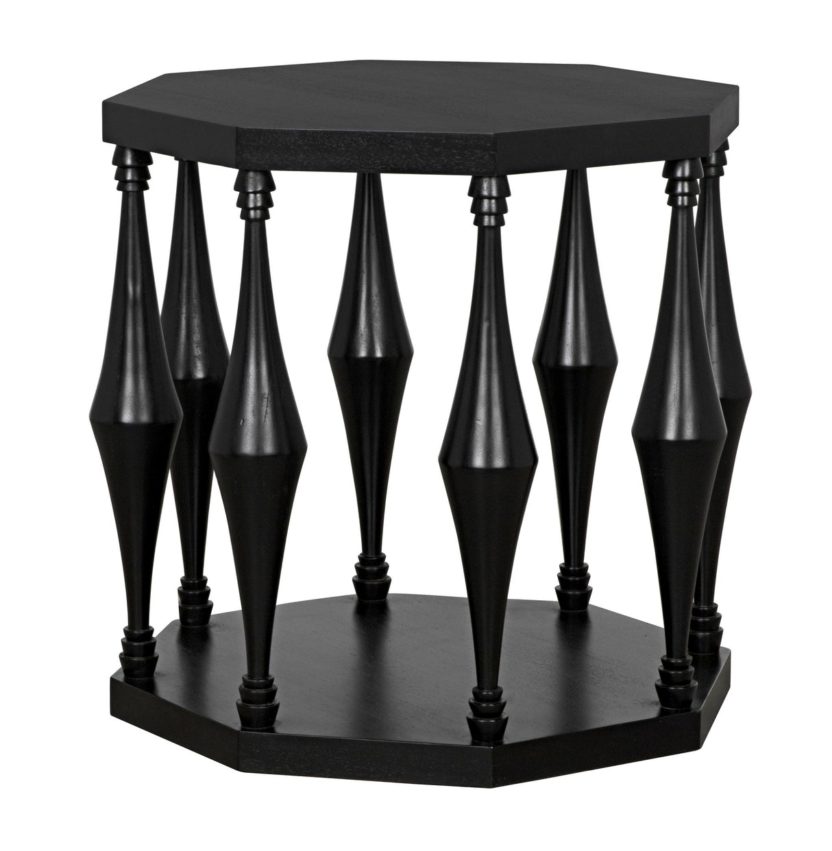 NOIR Marceo Side Table Hand Rubbed Black