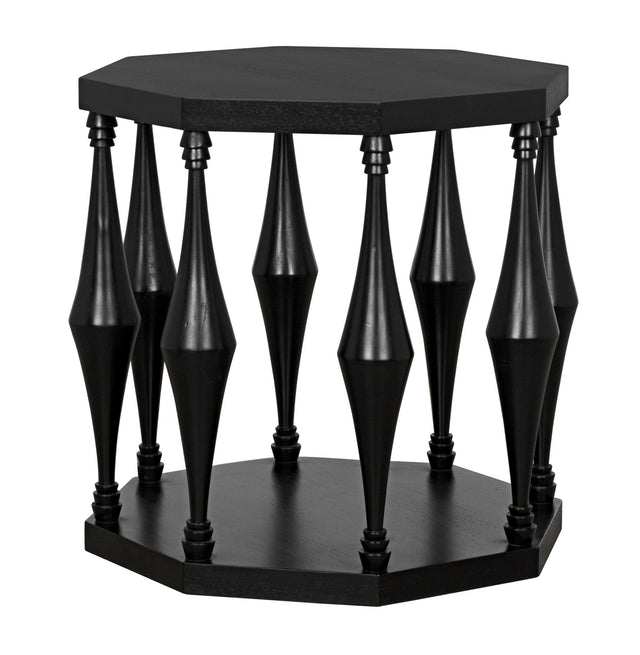 NOIR Marceo Side Table Hand Rubbed Black