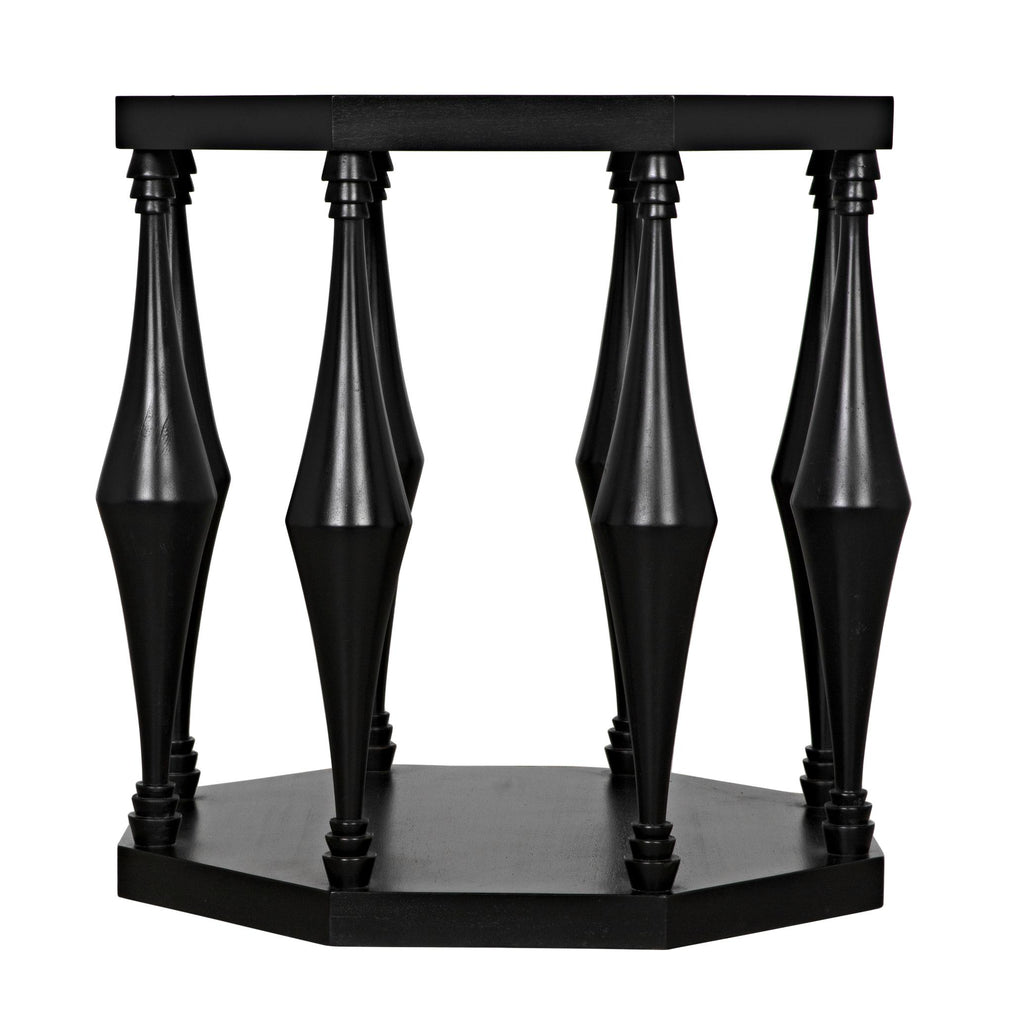 NOIR Marceo Side Table Hand Rubbed Black