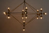 Noir Pluto Chandelier Large Metal With Brass Finish And Glass