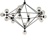 NOIR Pluto Chandelier Large Black Steel