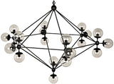 NOIR Pluto Chandelier Large Black Steel