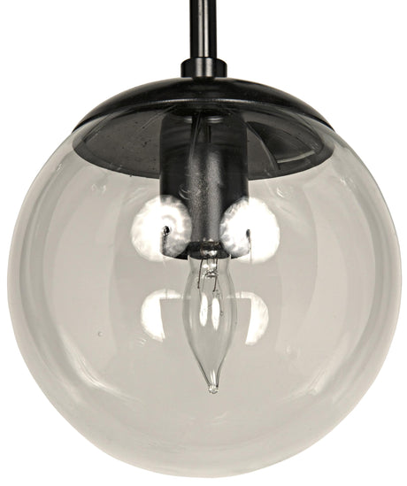 NOIR Pluto Chandelier Large Black Steel