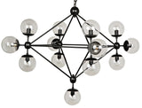 NOIR Pluto Chandelier Small Black Steel