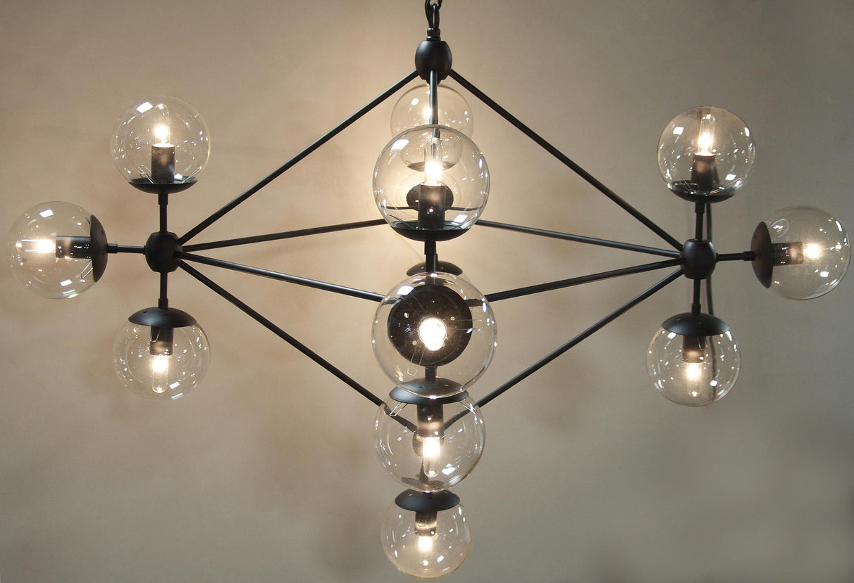 NOIR Pluto Chandelier Small Black Steel