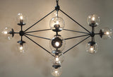NOIR Pluto Chandelier Small Black Steel