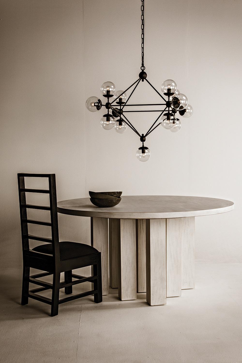 NOIR Pluto Chandelier Small Black Steel