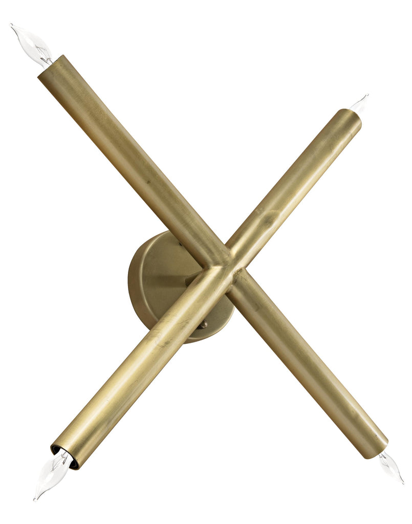 NOIR Cross Sconce Metal with Brass Finish