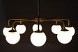 NOIR Larenta Chandelier Antique Brass and Glass