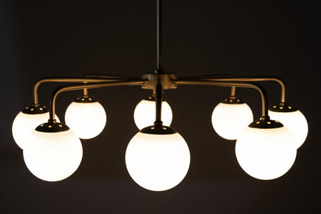 NOIR Larenta Chandelier Antique Brass and Glass