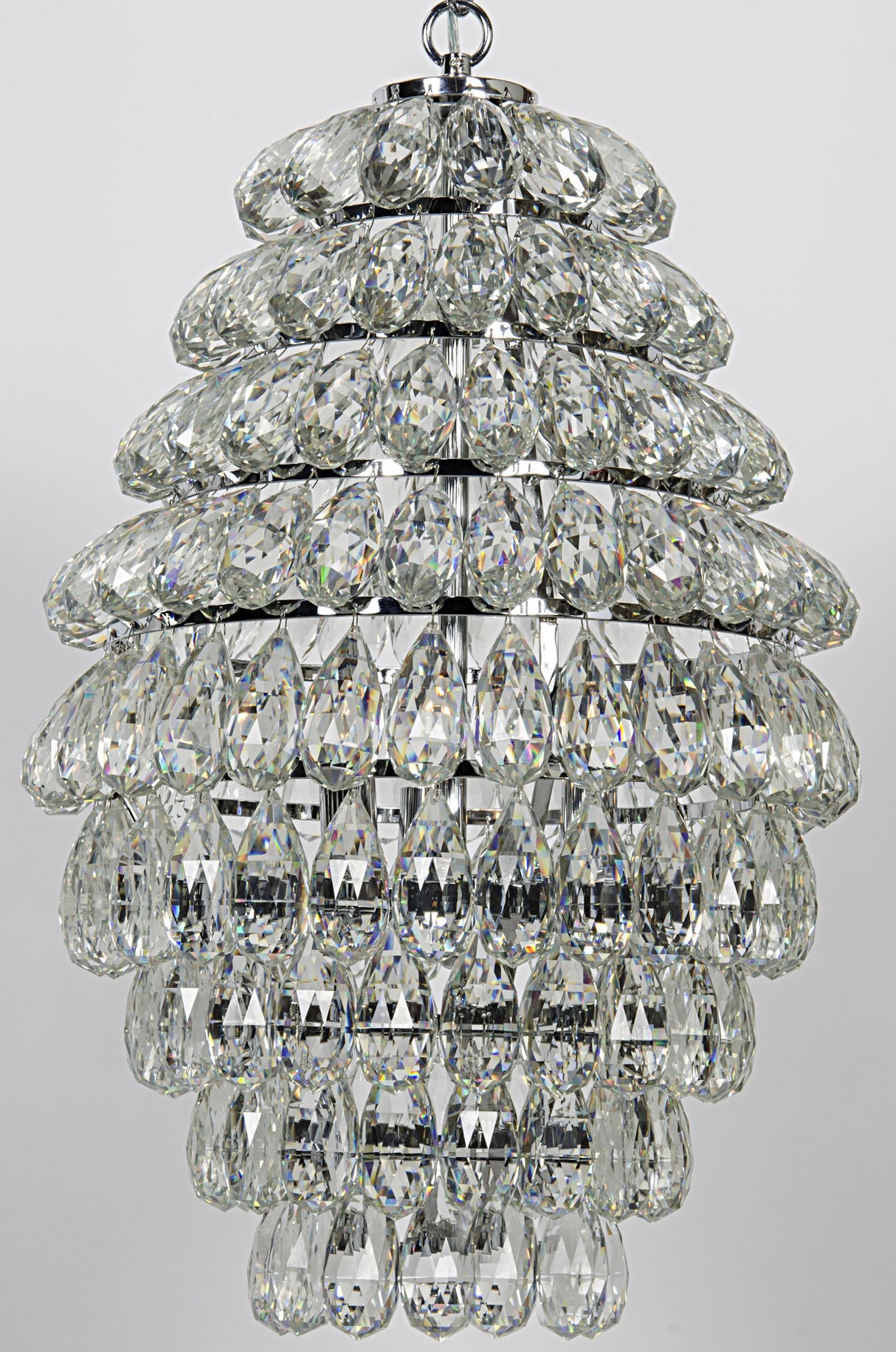 NOIR Illumination Chandelier Chrome Finish and Glass
