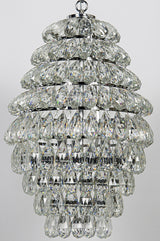 NOIR Illumination Chandelier Chrome Finish and Glass