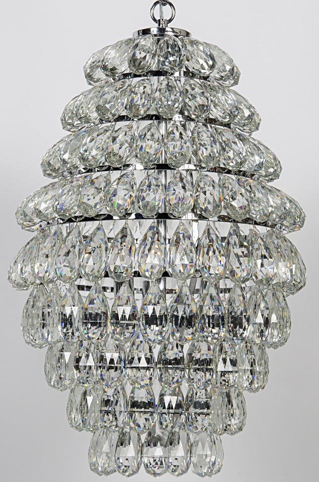 NOIR Illumination Chandelier Chrome Finish and Glass