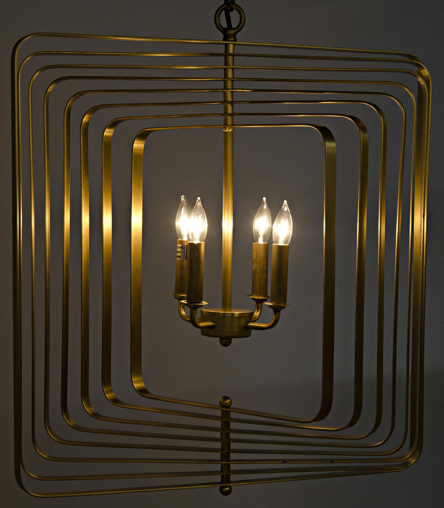 NOIR Dimaclema Chandelier Small Metal with Brass Finish