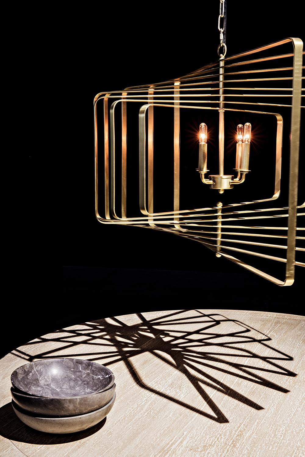 NOIR Dimaclema Chandelier Small Metal with Brass Finish