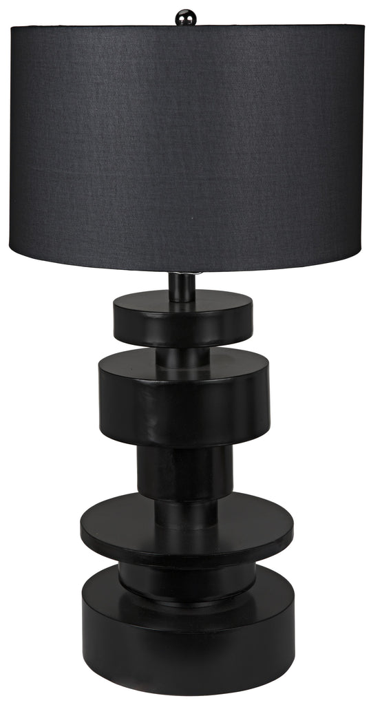 NOIR Wilton Table Lamp Black Steel with Shade