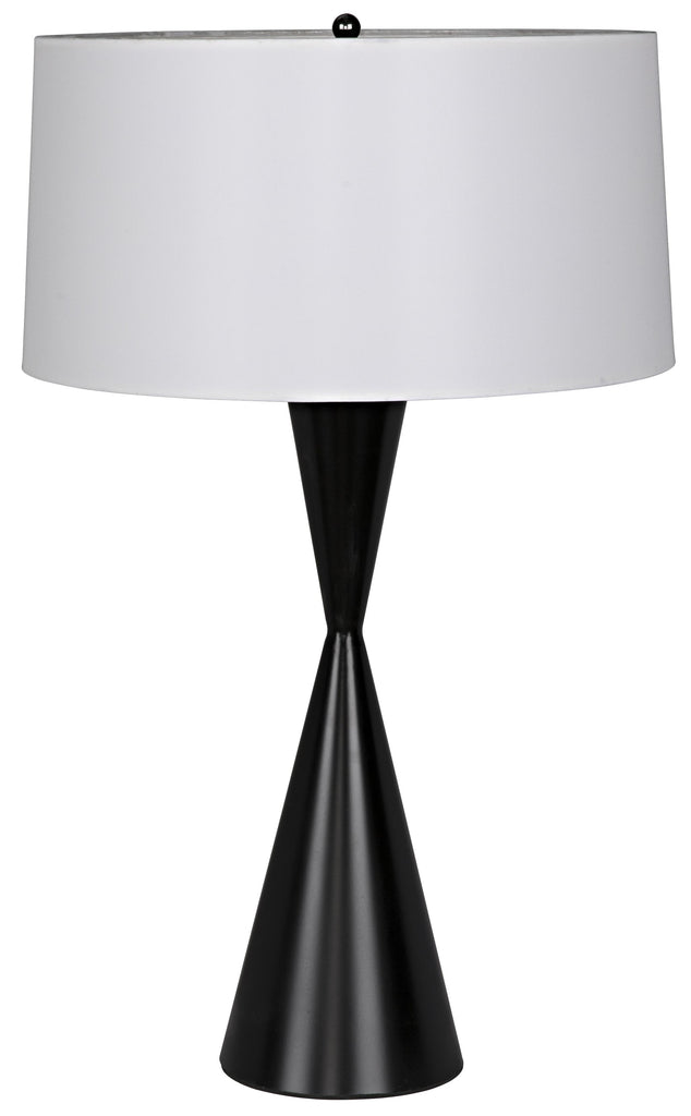 NOIR Noble Table Lamp with Shade Black Steel