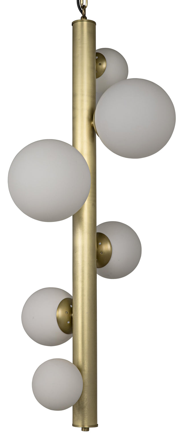 NOIR Orellana Chandelier Metal with Brass Finish