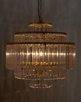 NOIR Quintus Chandelier Metal with Brass Finish