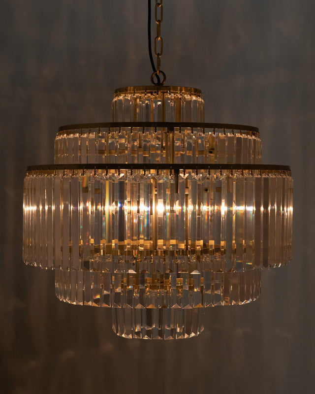 NOIR Quintus Chandelier Metal with Brass Finish