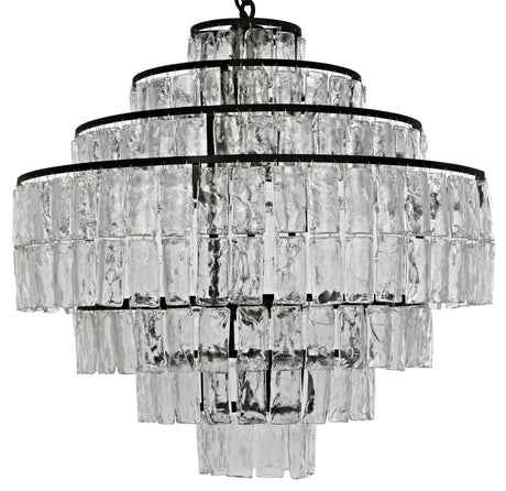 NOIR Satellite Chandelier Black Steel