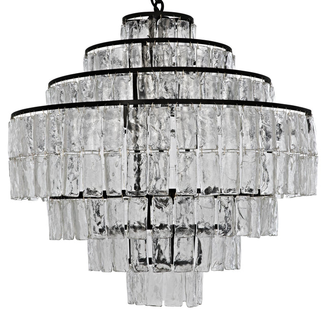NOIR Satellite Chandelier Black Steel