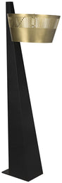 NOIR Claudius Floor Lamp Black of Brass Finished Steel