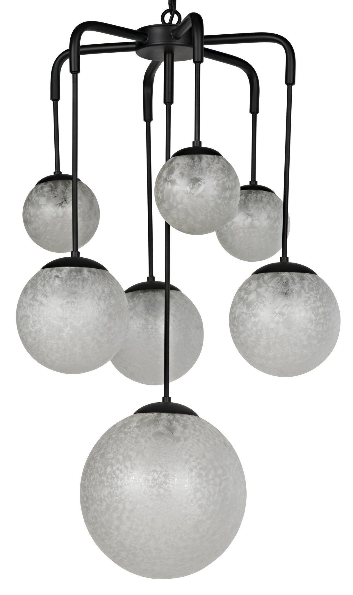 NOIR Artemis Chandelier Steel with Black Finish