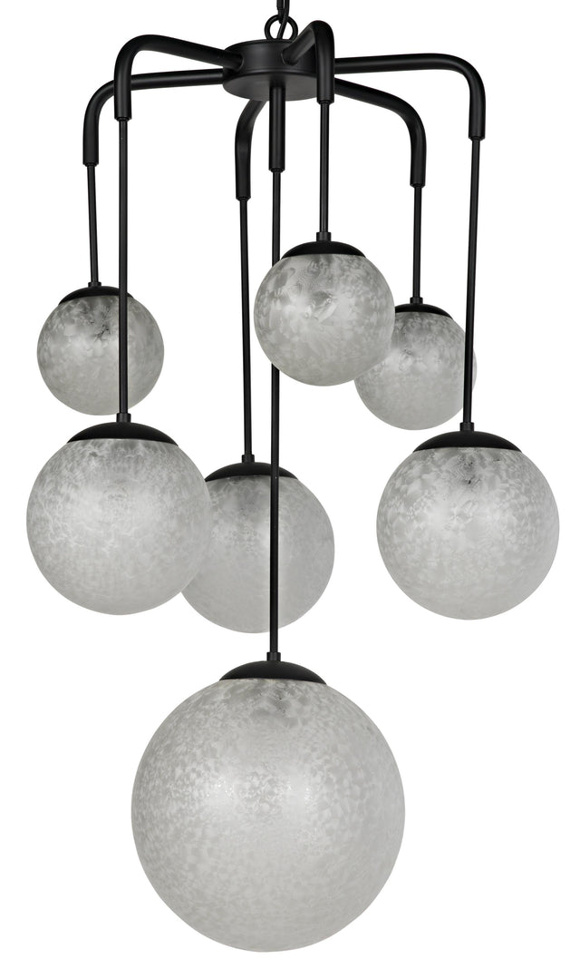 NOIR Artemis Chandelier Steel with Black Finish