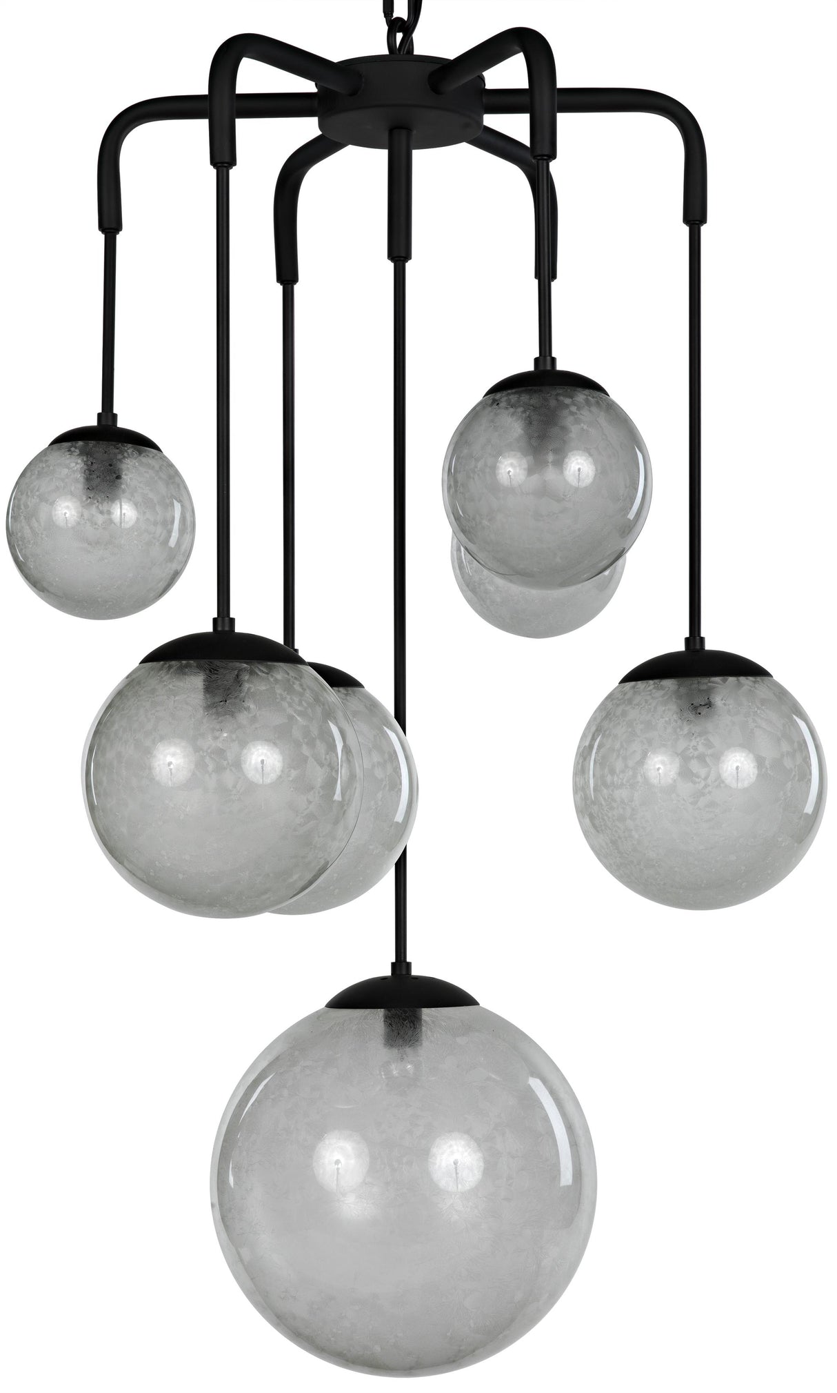 NOIR Artemis Chandelier Steel with Black Finish
