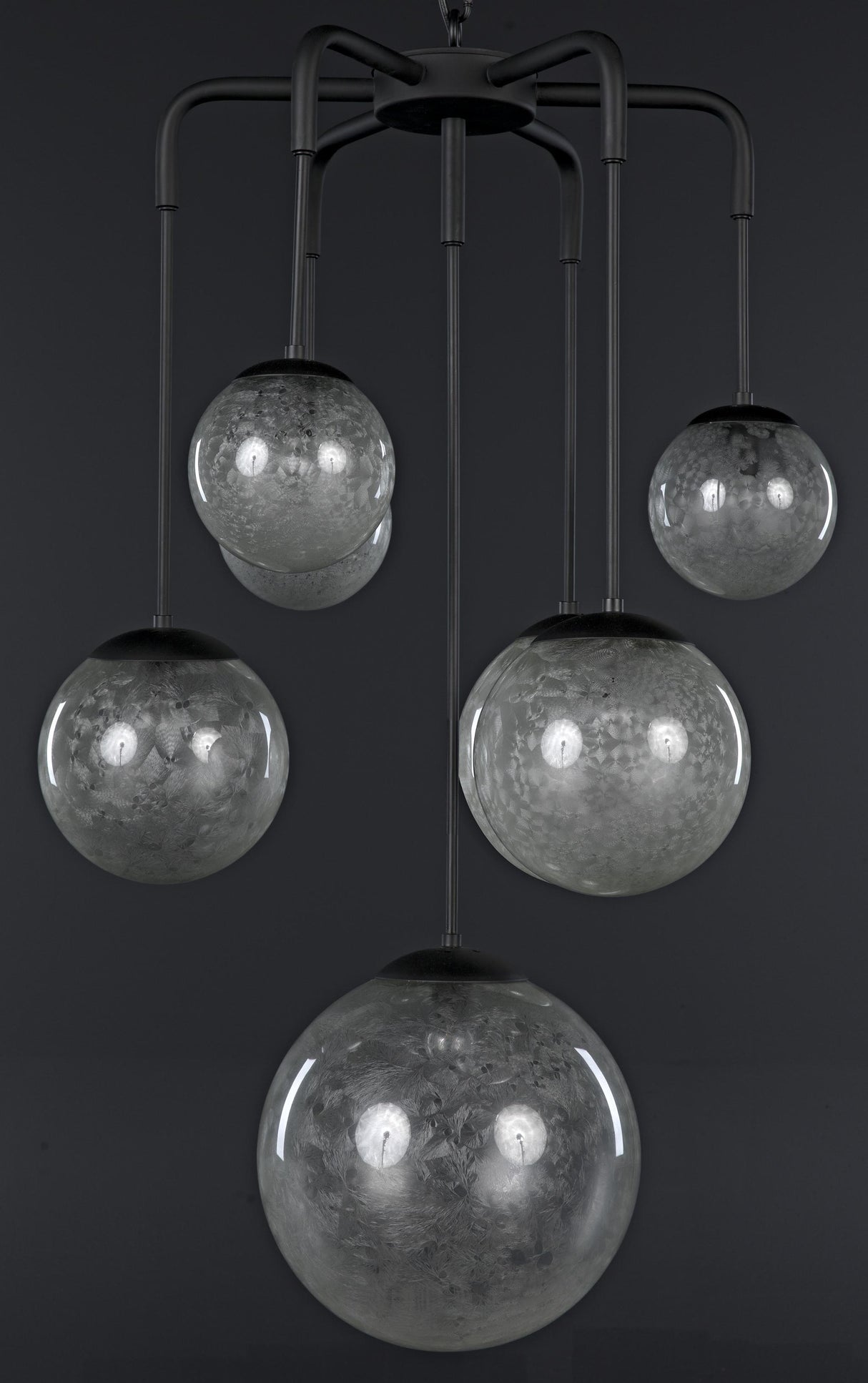 NOIR Artemis Chandelier Steel with Black Finish