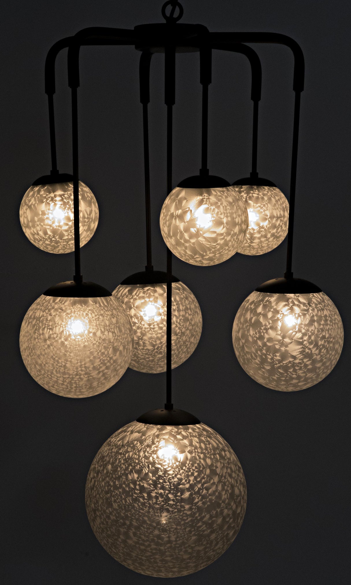 NOIR Artemis Chandelier Steel with Black Finish