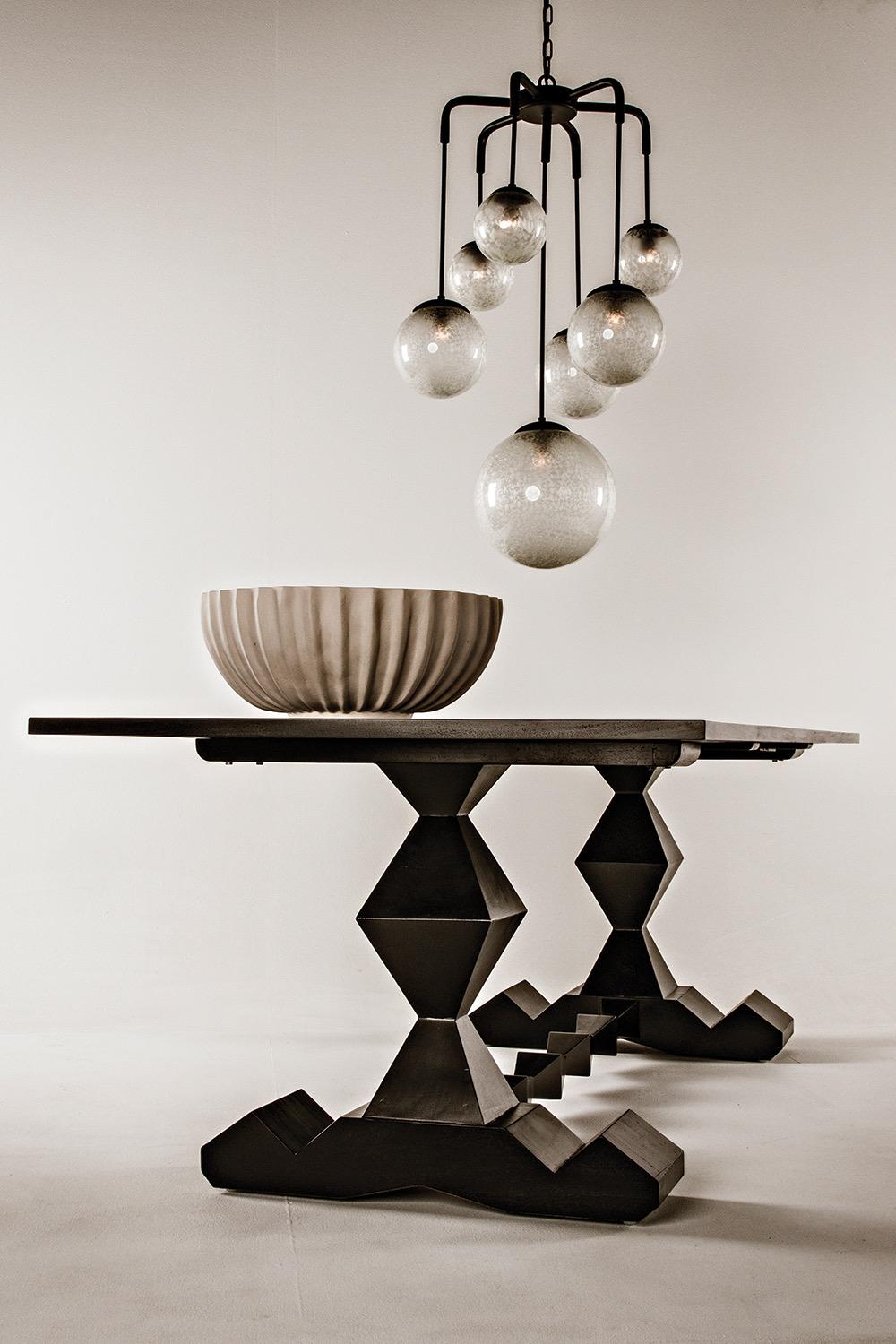 NOIR Artemis Chandelier Steel with Black Finish