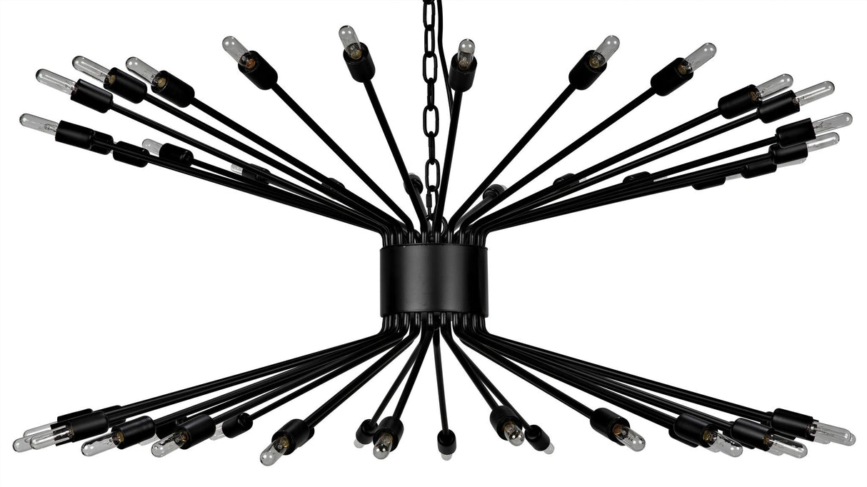 NOIR Lampberto Chandelier Black Steel