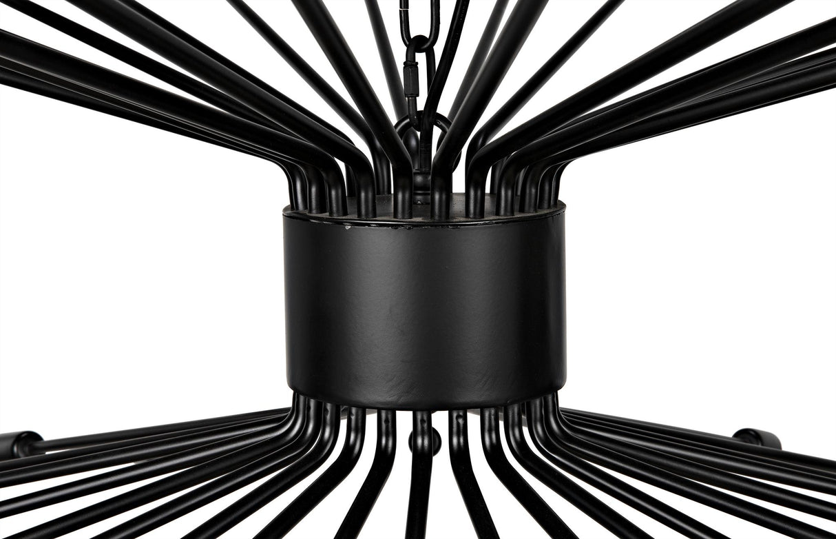 NOIR Lampberto Chandelier Black Steel