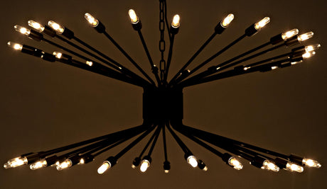 NOIR Lampberto Chandelier Black Steel