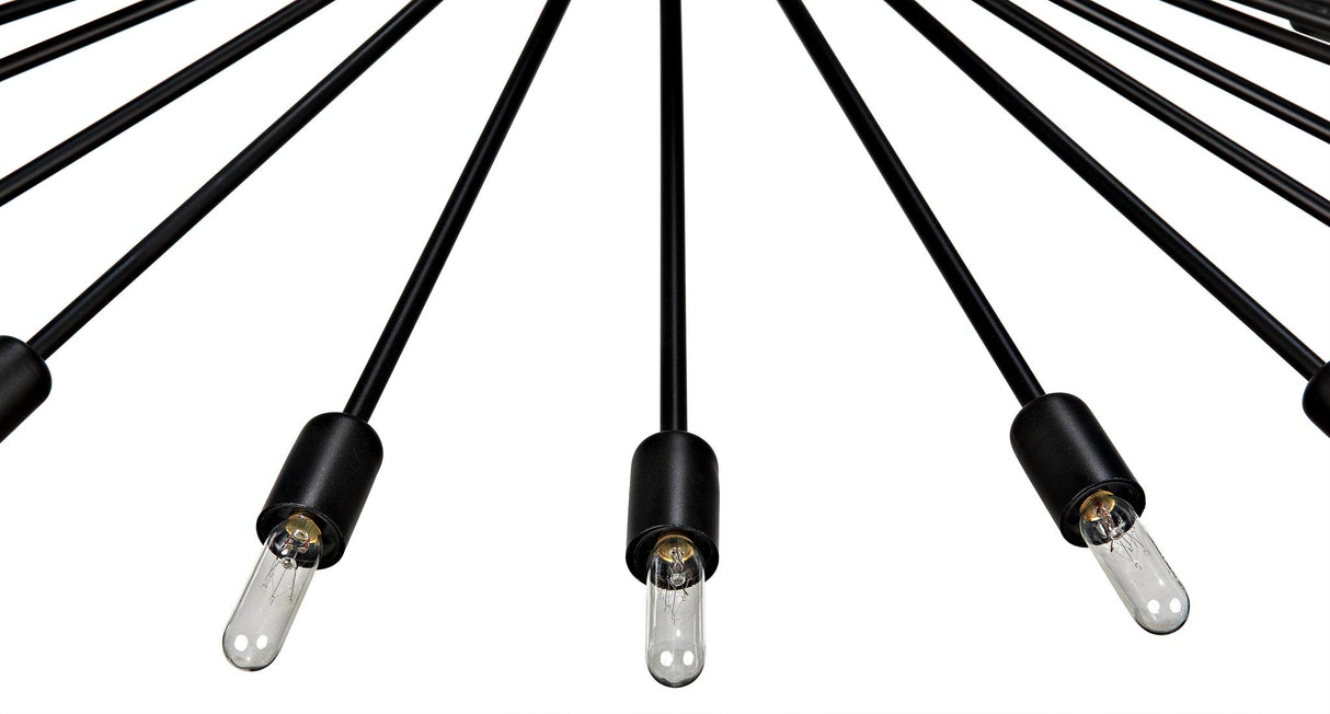 NOIR Lampberto Chandelier Black Steel