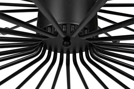 NOIR Lampberto Chandelier Black Steel
