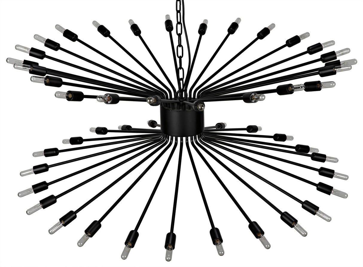 NOIR Lampberto Chandelier Black Steel