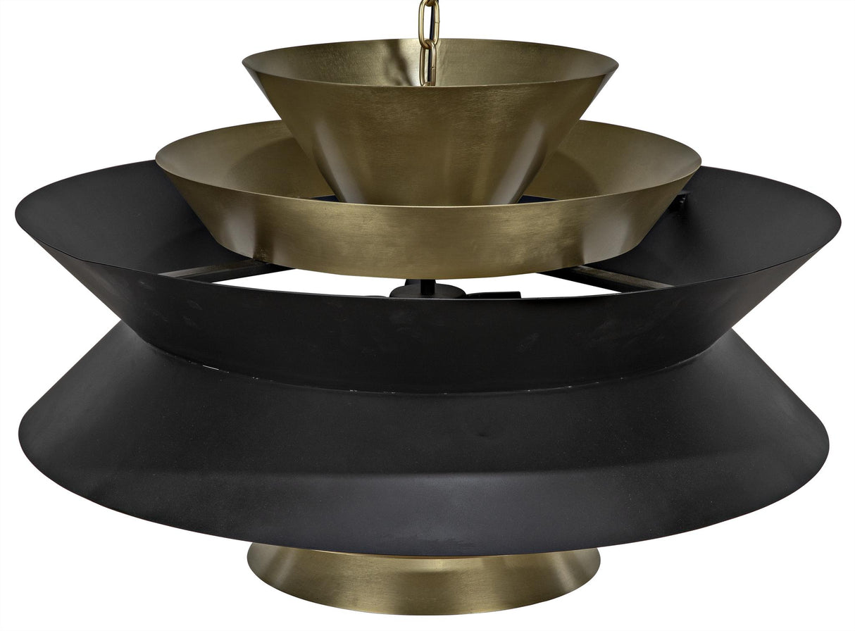 NOIR Arion Pendant Steel with Brass Finish
