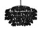 NOIR Vulcan Chandelier Black Steel with Black Glass