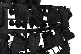 NOIR Vulcan Chandelier Black Steel with Black Glass