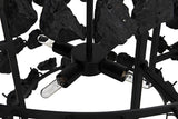 NOIR Vulcan Chandelier Black Steel with Black Glass