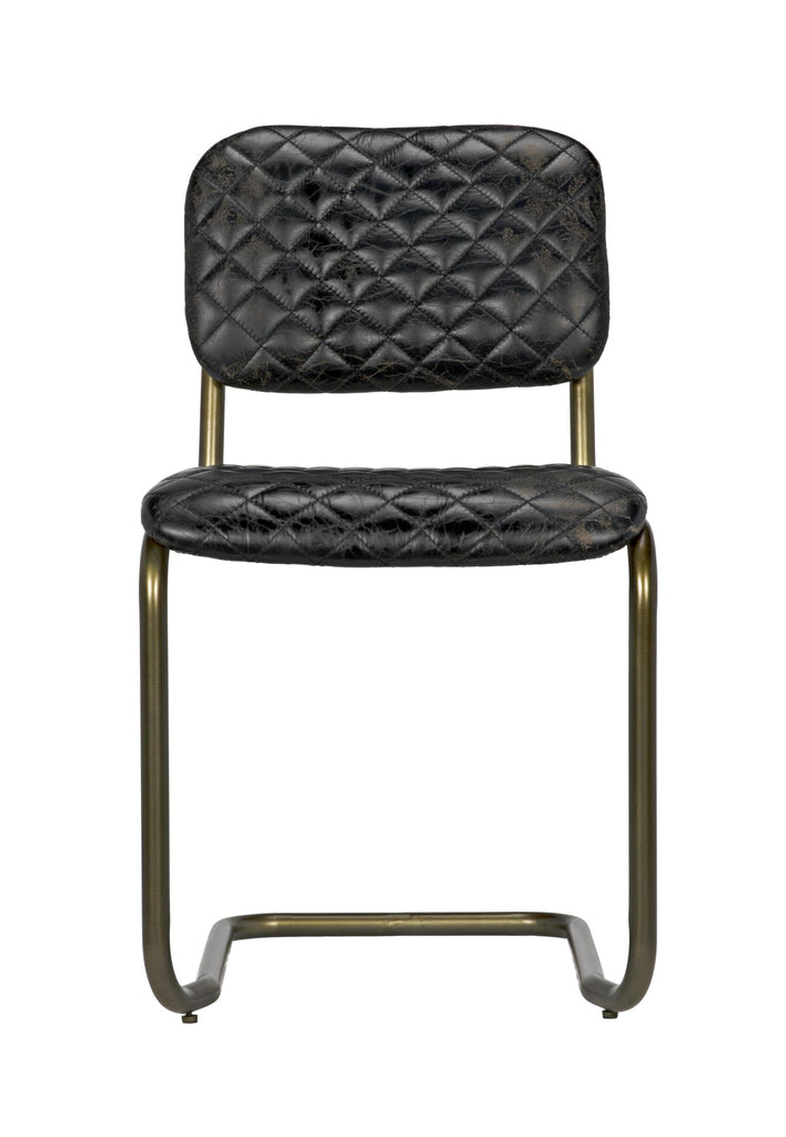 NOIR 0037 Dining Chair Steel and Leather