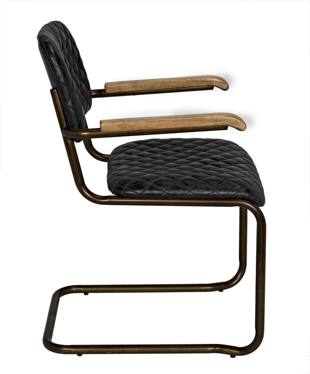 NOIR 0045 Arm Chair Vintage Black Leather