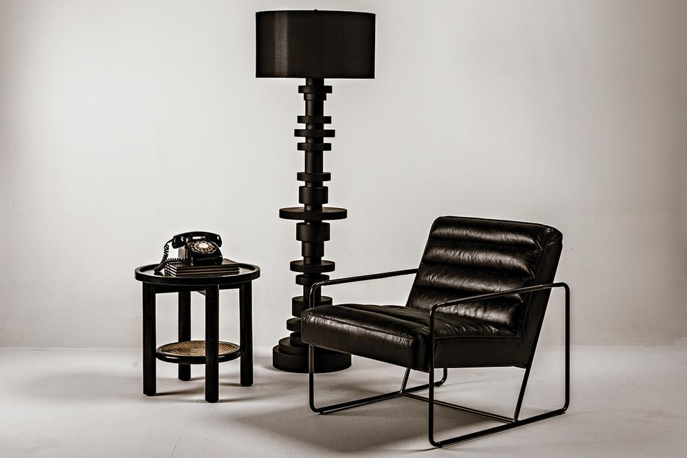 NOIR Demeter Chair Metal and Leather