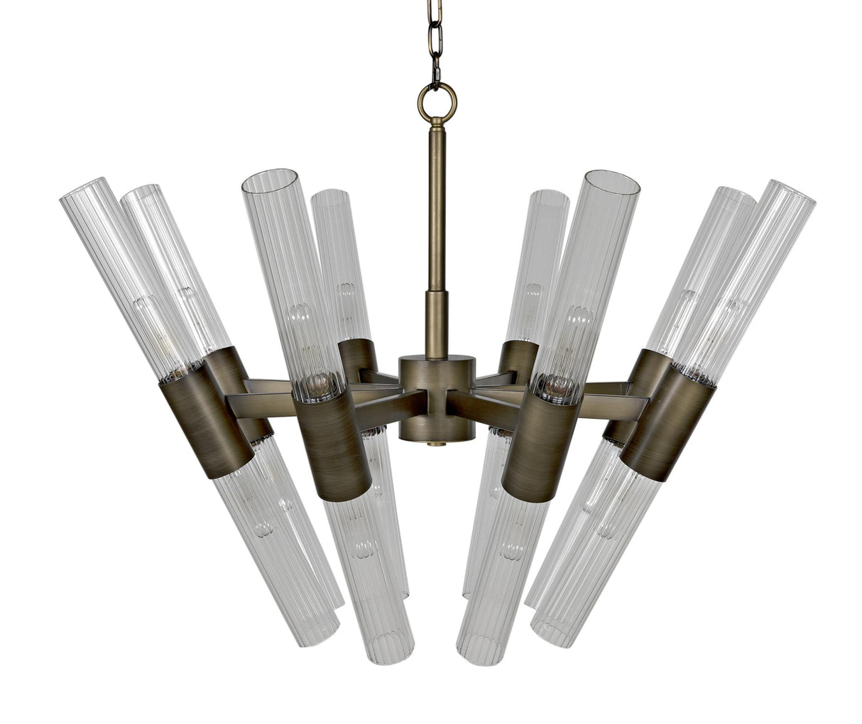 NOIR Moira Chandelier Aged Brass Finish