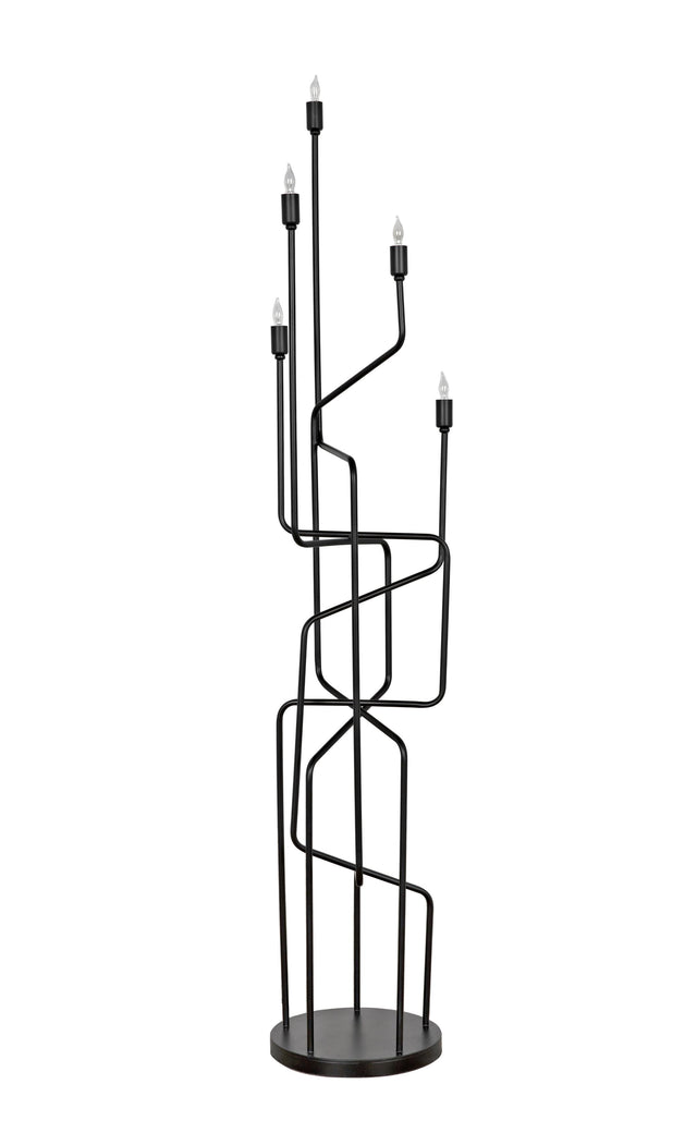 NOIR Moriarty Floor Lamp Black Metal